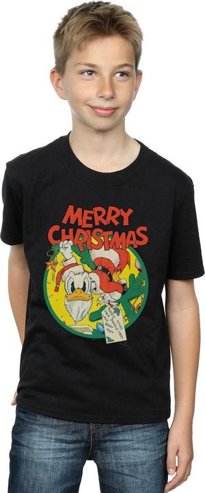 Immagine prodotto Disney Donald Duck Merry Christmas Maglietta Ragazzi (140, 146)