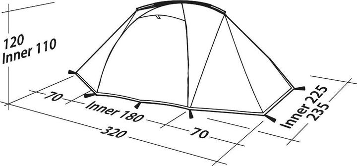 Actual product image Robens Lodge 3 Tent (Dome tent, 3.50 kg, 3 persons)