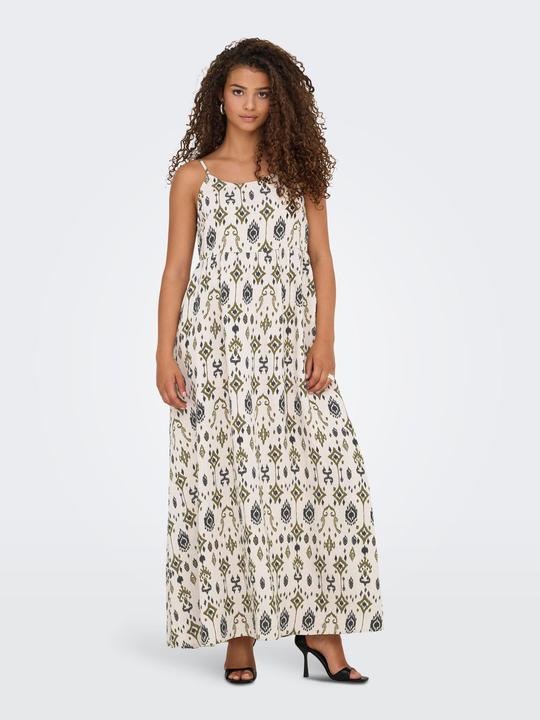Image du produit Only Normal geschnitten Kleiner Stehkragen mit Knopfleiste Verstellbare Träger Langes Kleid Kleid (S)