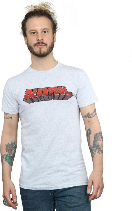 Actual product image Mens Deadpool Text Logo T-Shirt (L)