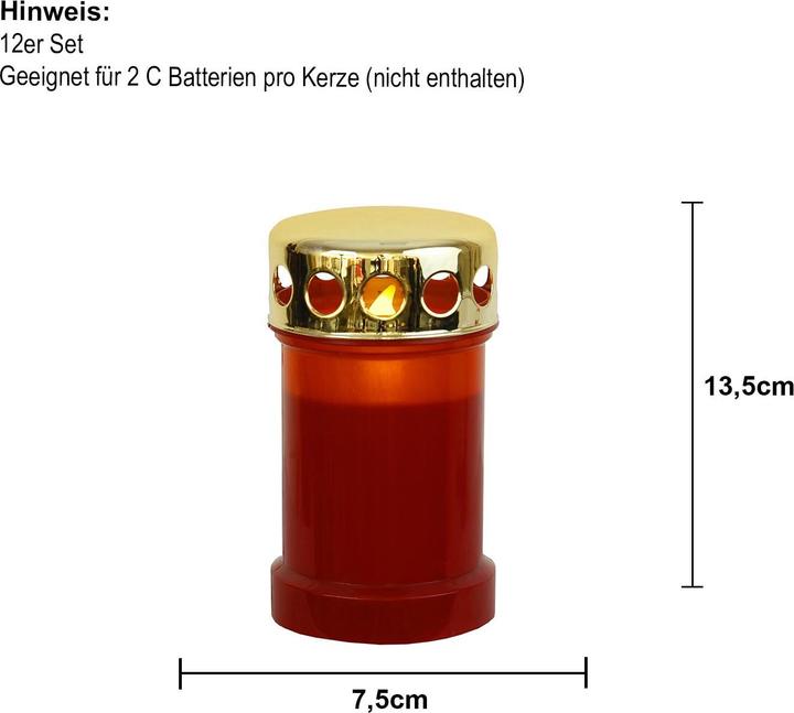 Produktbild Star Trading LED Grabkerze (12 x)