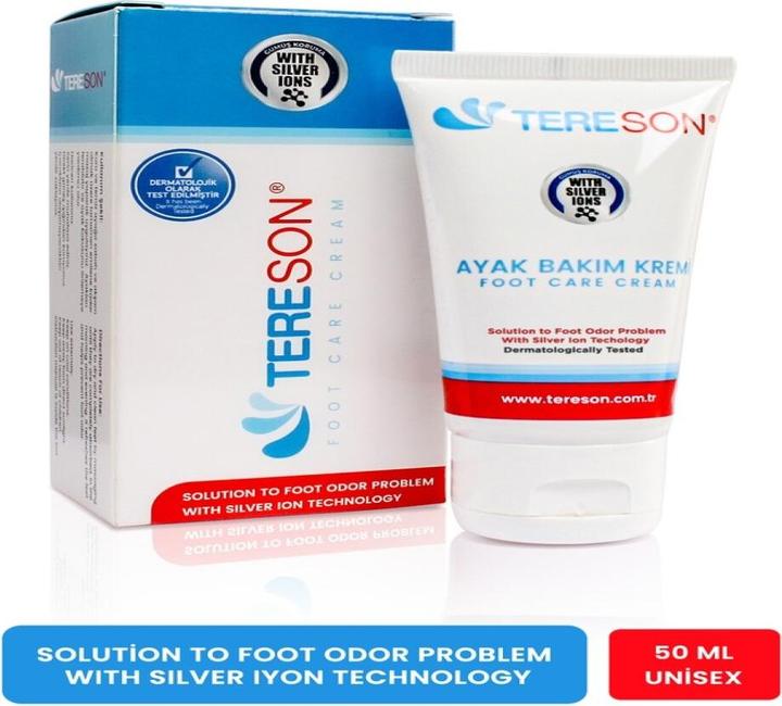Immagine prodotto Tereson Crema piedi, crema contro l'odore dei piedi, unisex, 50 ml (Deodorante per piedi e polvere, 50 ml)