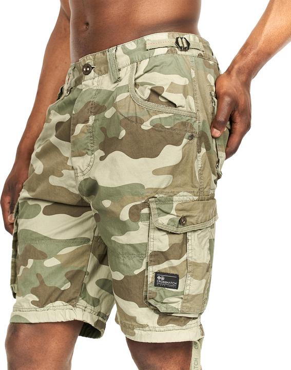 Actual product image Crosshatch Mens Jimster Camo Cargo Shorts (36)