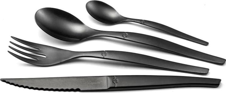 Produktbild Lou laguiole JET Besteckset 16-teilig PVD schwarz, satiniert, für 4 Personen (16 Stück, Besteck Set)