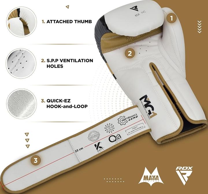 Produktbild Rdx Boxing glove BGR-F7 golden (12 OZ, One Size)