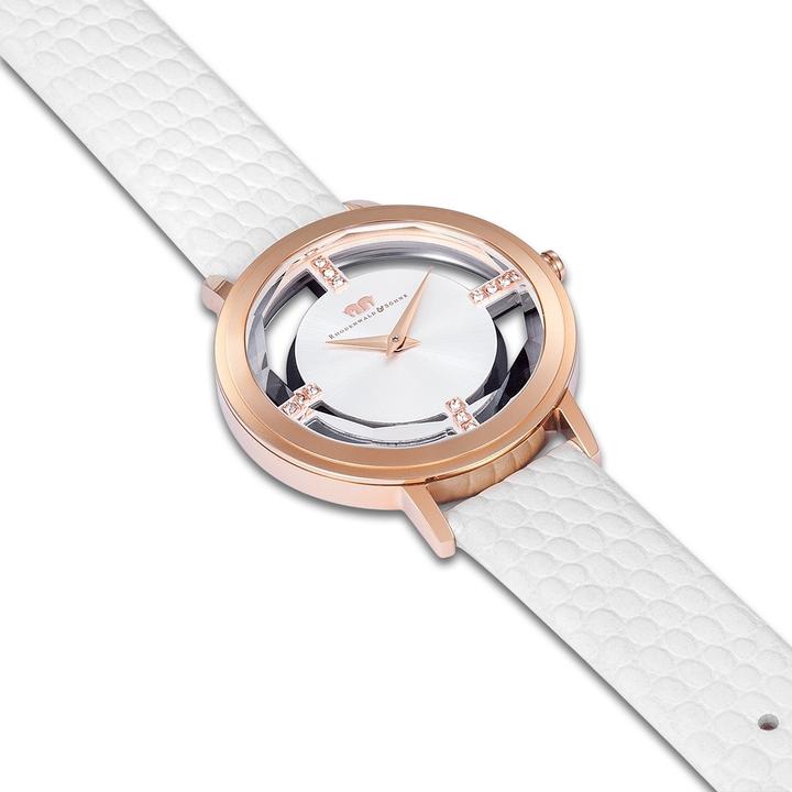 Actual product image Ladies Quartz Watch Lucrezia Genuine Leather White - 33684 (Analogue wristwatch, 36 mm)