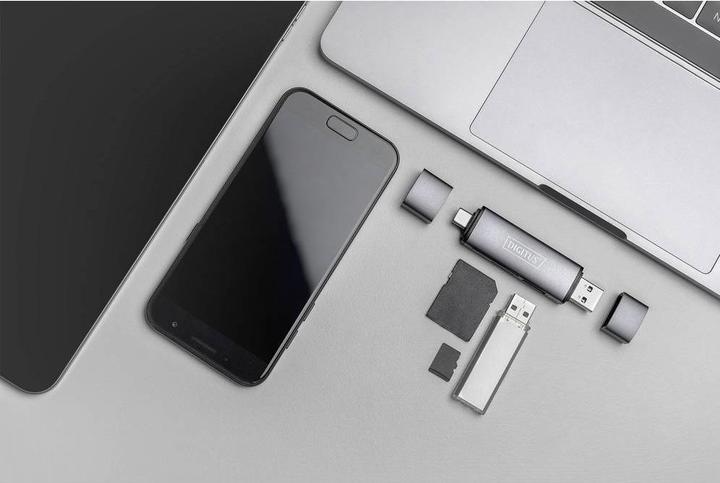 Image du produit Digitus Hub à double lecteur de carte (USB 3.0, USB 2.0)