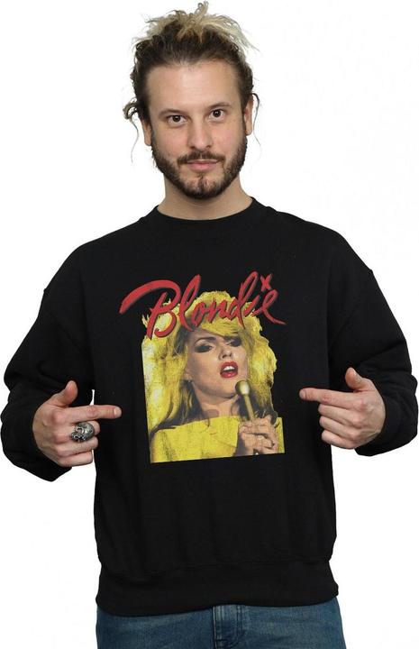 Actual product image Blondie Mens Singing With Mic Sweatshirt (S)