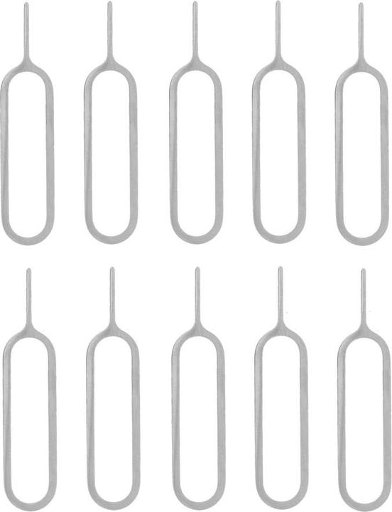 Produktbild OEM 10x SIM-Card Removal Tool für iPhone und iPad (SIM-Halterung, Nokia G21, Sony Xperia 5 V, LG V10, Xiaomi Poco M6 Pro)