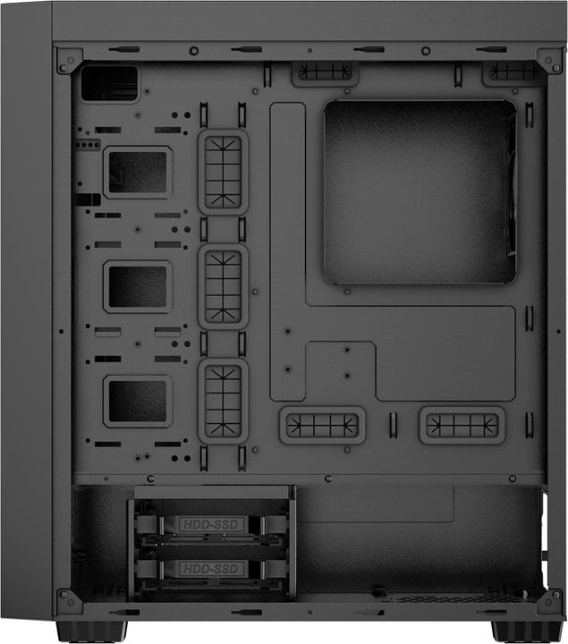 Actual product image Gembird Fornax K500 ATX Computer Case Midi Tower Black (ITX, E-ATX, ATX, mATX)