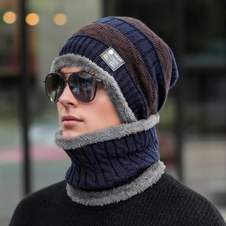 Actual product image Swissdetector Multifunctional winter knit hat - Blue