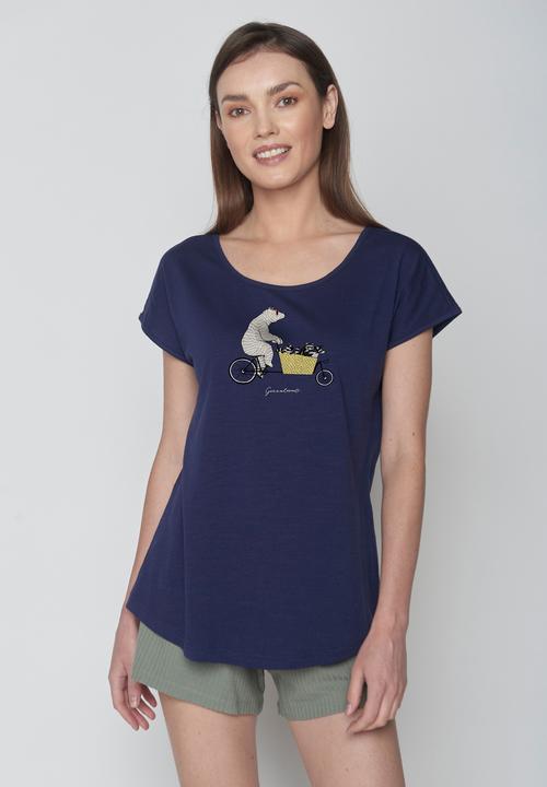 Produktbild Greenbomb Women's Bike Cargo Raccoon Cool T-Shirt (XL)