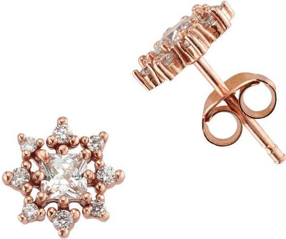 Image du produit Bijouteria Clous d'oreille (Zircone, Argent 925, Revêtement PVD (couleur or))