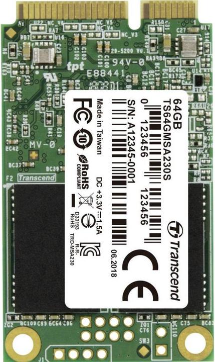 Transcend TS64GMSA230S (64 GB, mSATA)