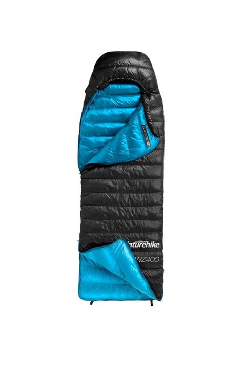 Actual product image Naturehike CW400 Square Down Sleeping Bag CW400L/Black/650 Duck Down
