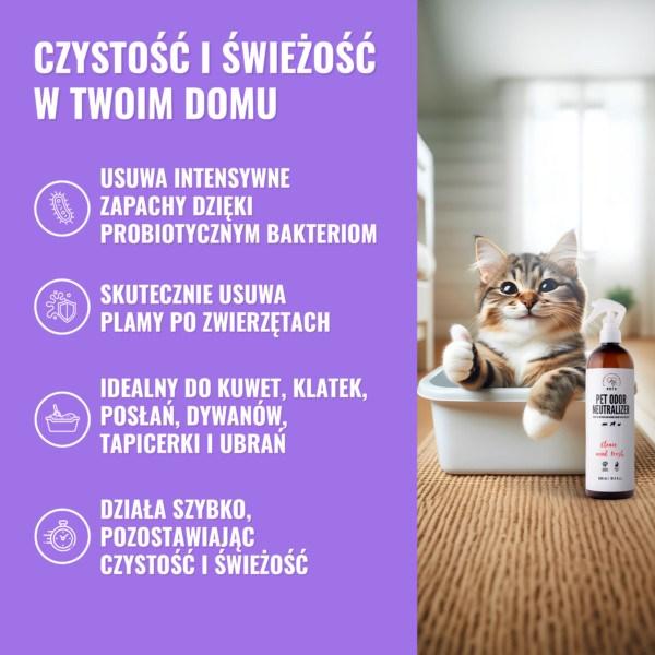 Actual product image Pets PET Neutraliser zapachów Odor Neutralizer 500ml (Cat, Dog, Rodents, 500 ml)