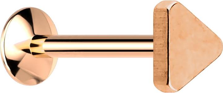 Image du produit Star Piercing Micro UFO Labret femelle or rose avec triangle (sans laiton, Acier chirurgical 316L)