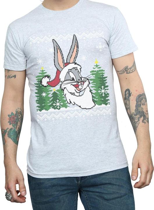 Image du produit Looney Tunes - T-shirt BUGS BUNNY CHRISTMAS FAIR ISLE - Homme (L)