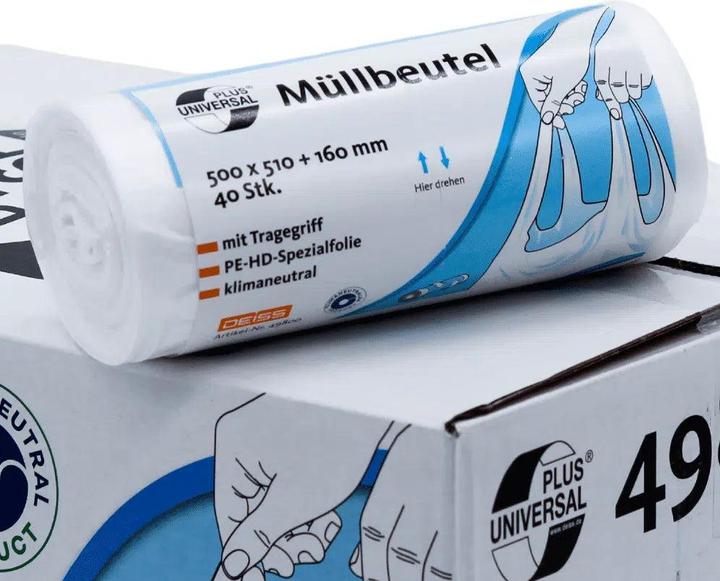 Produktbild Universal Plus Müllbeutel 30,0 l transparent 9 µm, 1 St. (40 x, 30 l)