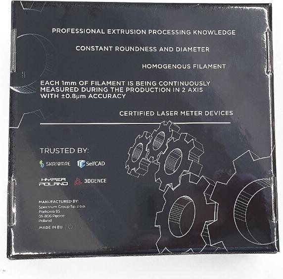 Actual product image Filament Nylon PA6 Neat black 0.75kg 1.75mm (1.75 mm, 750 g, Black)