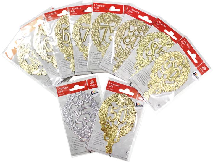 Actual product image Demmler Number "50" gold