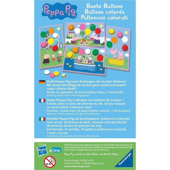 Actual product image Ravensburger Peppa Pig Colorful Balloons (German, Italian, French, Multilingual)