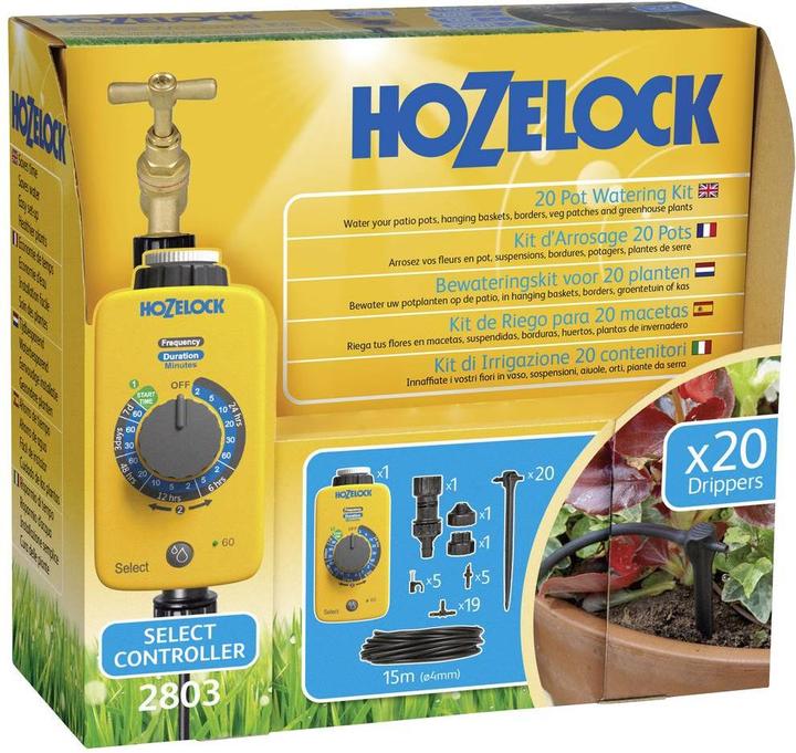 Image du produit Hozelock Kit d'arrosage goutte à goutte Raccord enfichable Longueur de tuyau : 15m 2803 1240 (Kit d'irrigation goutte à goutte)