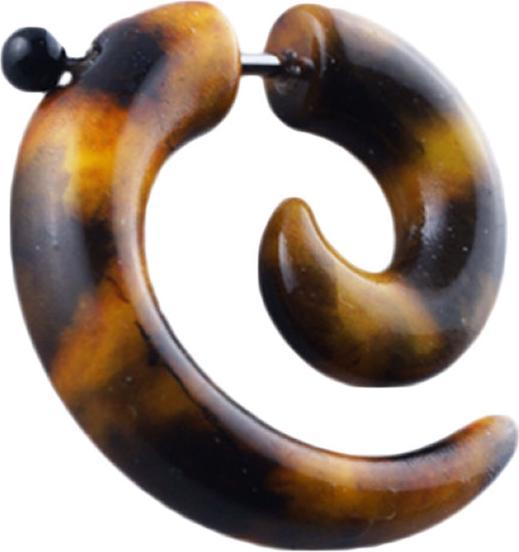 Immagine prodotto Star Piercing Spirale finta in corno di bufalo (senza ottone, Acciaio chirurgico 316L)