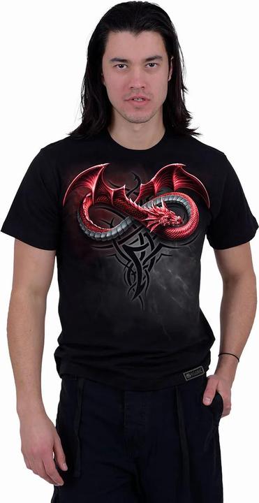 Actual product image Spiral Unisex Adult Infinity Dragons Short-Sleeved T-Shirt (S)
