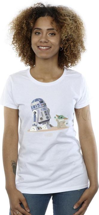 Immagine prodotto Star Wars The Mandalorian R2D2 And Grogu Maglietta Donna (XL)