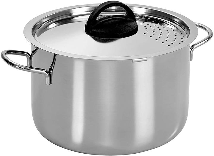 Image du produit Barazzoni Pot à spaghettis pour un égouttage facile (22 cm, Casserole, Acier)