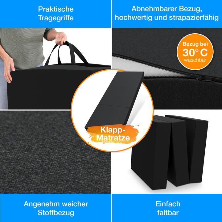 Immagine prodotto Bestschlaf Materasso pieghevole (90 x 200 cm, Nucleo di schiuma)