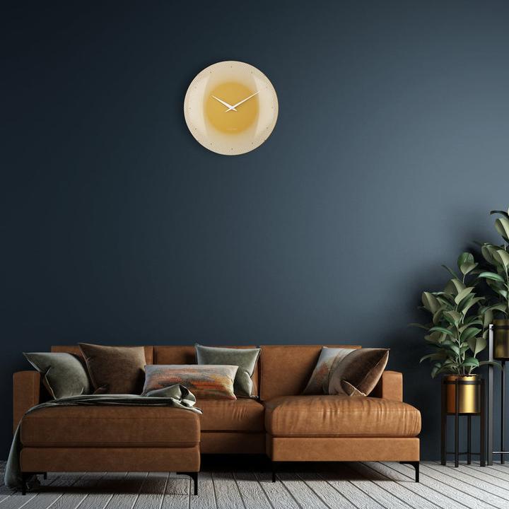 Image du produit Nextime Horloge murale Jaune foncé (50 cm)