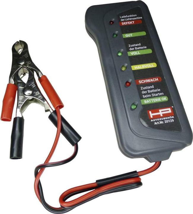 Image du produit HP Autozubehör Testeur de batterie automobile 12 V Test de batterie, contrôle de l'alternateur