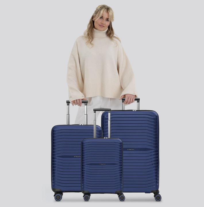 Image du produit Stratic Shine Ensemble de valises à 4 roulettes 3 pièces avec soufflet extensible (193 l, XL (à partir de 115l))
