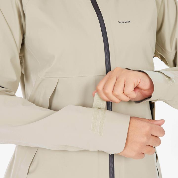 Actual product image Quechua Women's hiking jacket waterproof mountain hiking - MH500 beige (XXL)