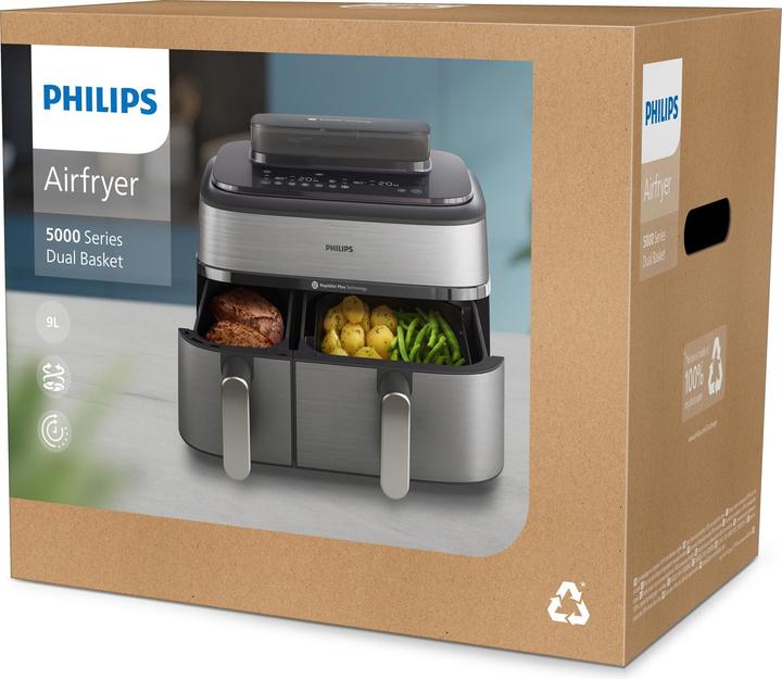 Image du produit Philips Steam Airfryer Dual Basket NA555/00