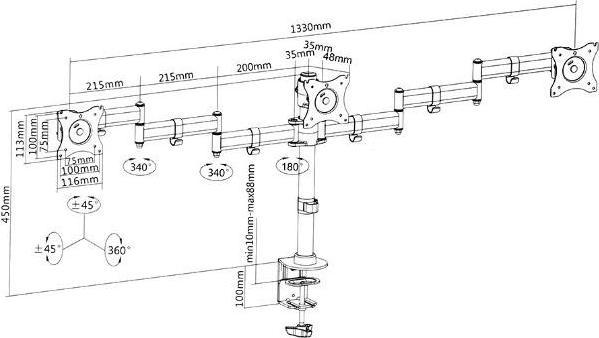 Produktbild Maclean MC-691 (Tisch, 27")