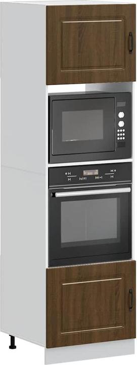 Produktbild VidaXL Herdumbauschränke 2 Stk. Lucca Braun Eichen-Optik Holzwerkstoff (60 x 57 x 207 cm)