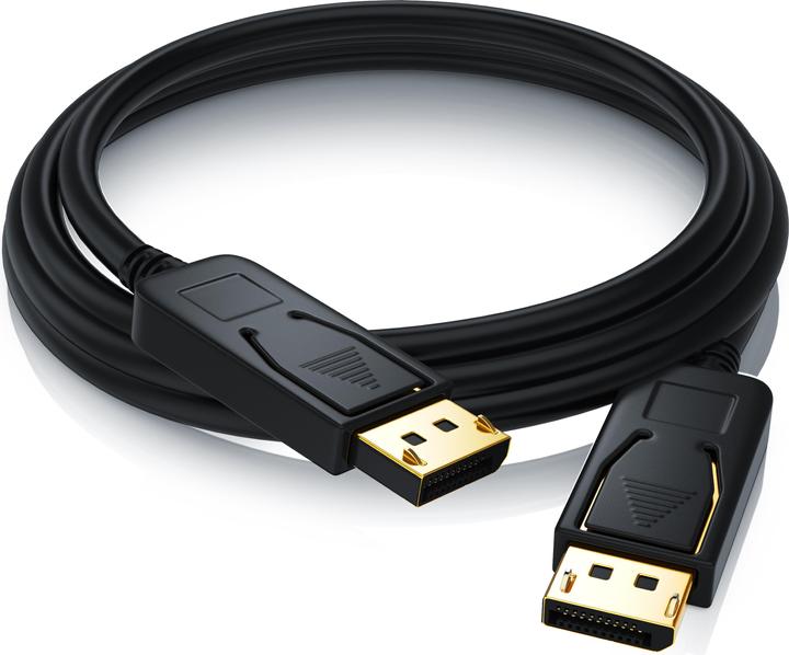 Produktbild CSL DisplayPort Kabel 4k 60Hz Ultra HD - DisplayPort 1.2 zu DP 4K 1.2 inkl. Audio-Übertragung (3 m, DisplayPort)