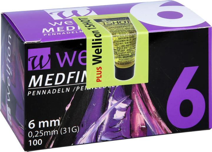 Image du produit Wellion Aiguilles de Penn Medfine Plus 6mm (Aiguilles de stylo + aiguilles jetables)