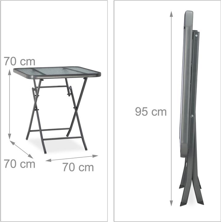 Actual product image Relaxdays Balcony table (70 cm)