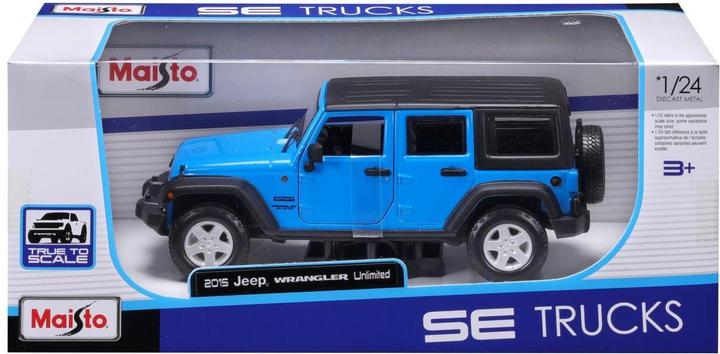 Image du produit Maisto Jeep Wrangler Unlimited 2015 1/24 bleu