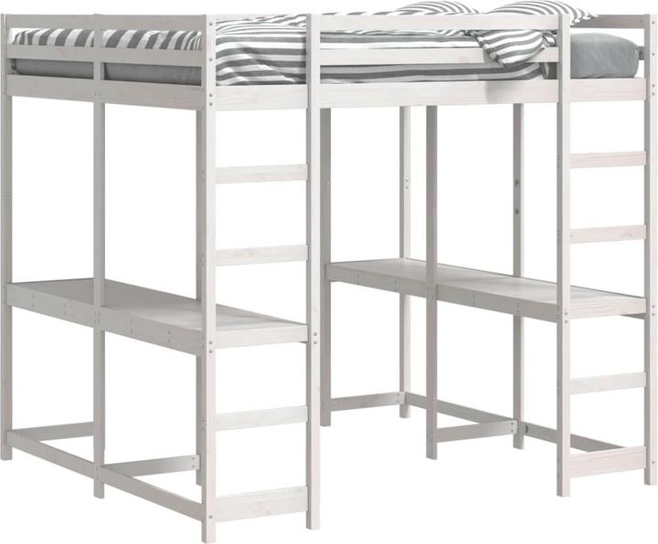 Image du produit VidaXL Lit mezzanine avec bureau & échelle (140 x 200)