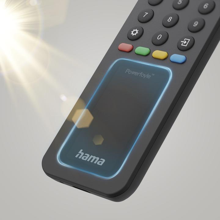 Image du produit Hama Universal-Fernbedienung TV, IR, Solar, für 8 Geräte, lernfähig, App-Tasten (Télécommande universelle, Infrarouge)