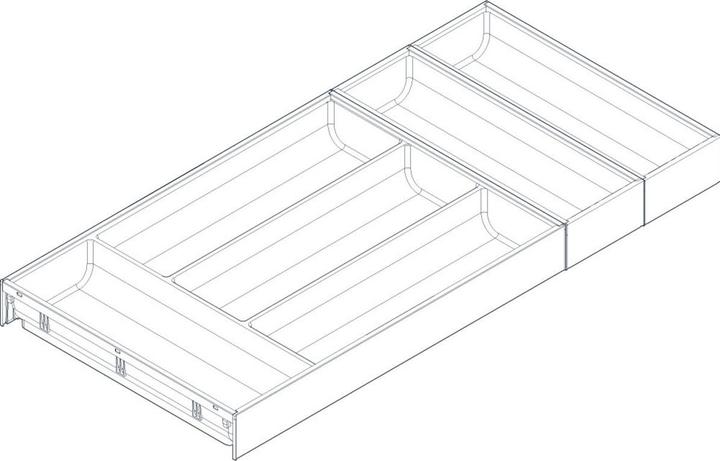 Produktbild Blum Ambia-Line Besteckkasten 624x300x50, Stahl oriongrau matt