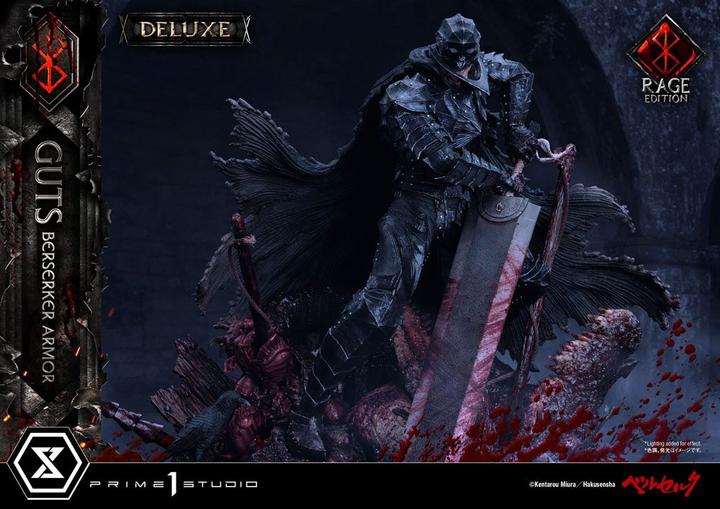 Actual product image Prime 1 Studio Berserk statuette 1/4 Guts Berserker Armor Rage Edition Deluxe Version 67 cm