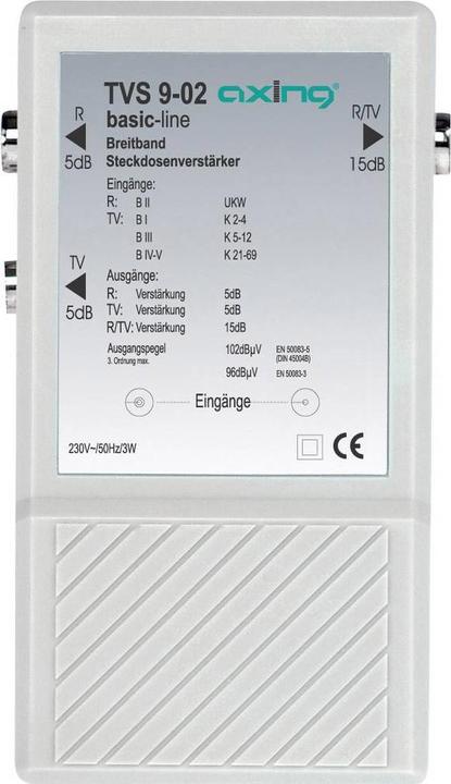 Immagine prodotto Axing TVS 9-02 Amplificatore di segnale TV 47 (Linea elettrica)