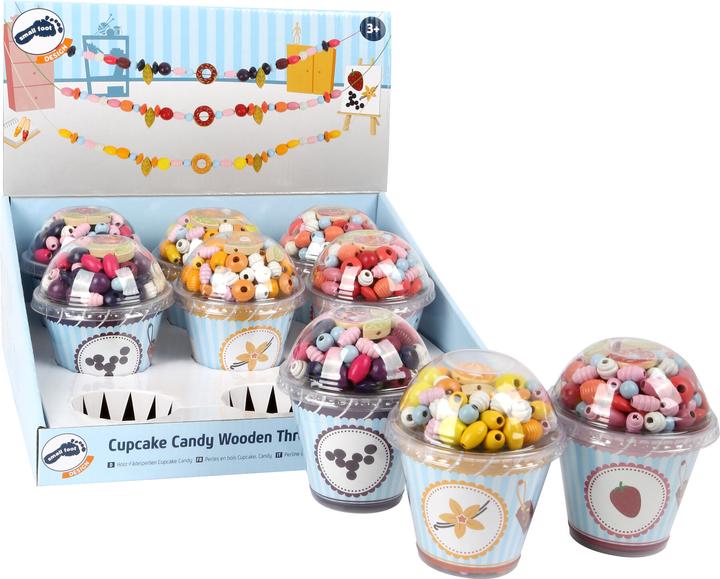 Legler OHG Display Holz-Fädelperlen Cupcake Candy