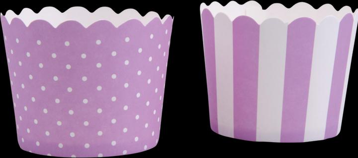 Immagine prodotto Städter Mini stampi per cupcake Lilla e Bianco (6 cm)
